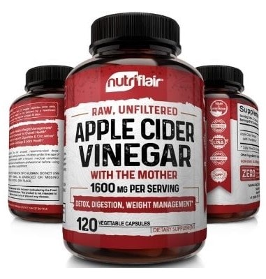 NutriFlair Apple Cider Vinegar Capsules with Mother